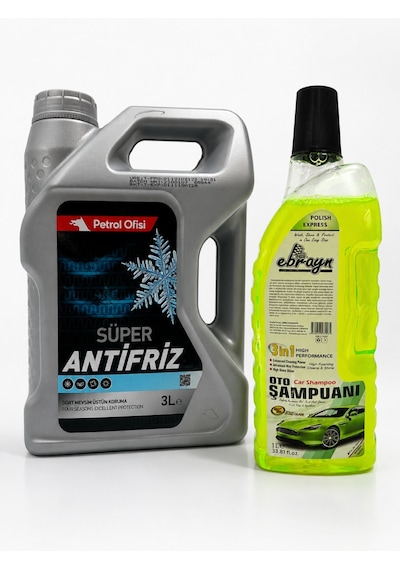 Petrol Ofisi Super Antifriz Yeşil 3lt + Oto Şampuan 1000 Ml
