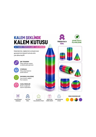 Renkli Kalemlik Çok Renkli - 932356177 Çok Renkli
