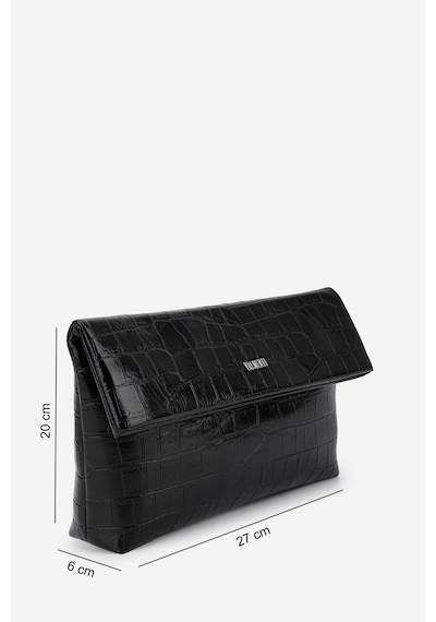 Valmenti Kadın Suni Deri Siyah Kroko Clutch Çanta 921 7484 Bn Cnt Sk26-27 Sıyah Kroko