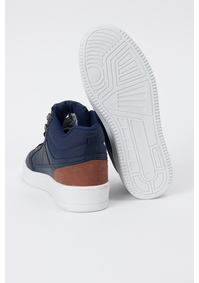 Ac&co / Altınyıldız Classics Erkek Lacivert-beyaz Kışlık Rahat Taban Spor Sneaker Lacivert - Beyaz