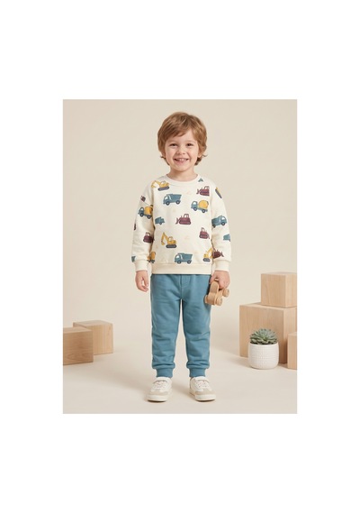 Deniva Kids Erkek Çocuk İş Makineleri Desenli Ribanalı Rahat Kalıp 2'li Alt Üst Takım Mint Yeşili Deniva Kids Erkek Çocuk İş Makineleri Desenli Ribanalı Rahat Kalıp 2'li Alt Üst Takım Mint Yeşili