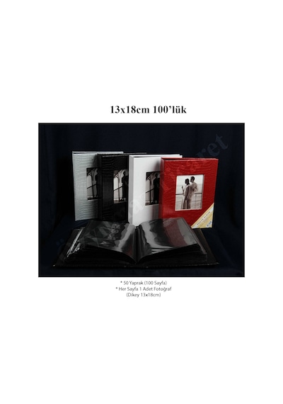 Aledo 13x18cm 100 Lük Delüx Fotoğraf Albümü 14lpp57100-siyah