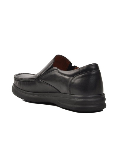 Dr. Flexer Siyah Hakiki Deri Geniş Kalıp Ortopedik Erkek Casual Ayakkabı 020605 M