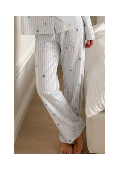 Fit Women Kadın Bürümcük Tam Boy Mavi Pijama Takımı