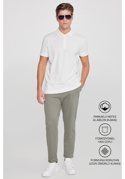 AC&Co / Altınyıldız Classics Erkek Hakı Pamuklu Standart Fit Normal Kesim Beli Lastikli Diagonal Desenli Örme Pantolon Haki AC&Co / Altınyıldız Classics Erkek Hakı Pamuklu Standart Fit Normal Kesim Beli Lastikli Diagonal Desenli Örme Pantolon Haki