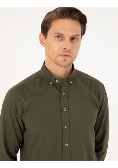 Pierre Cardin Erkek Haki Gömlek Desenli 50292553-vr027 Haki