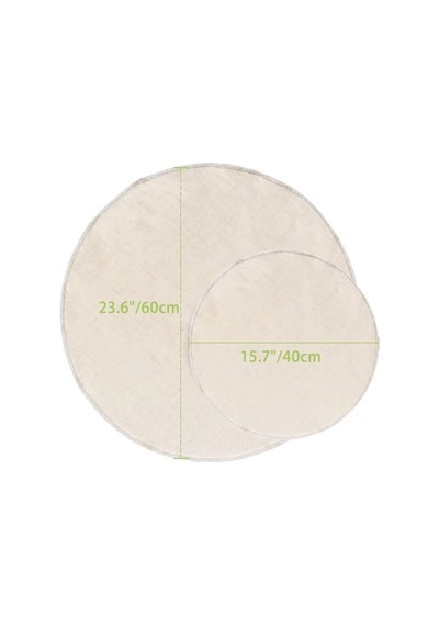 Lexroo Çember Süzme Bezi, Yıkanabilir Keten Bez Natural Organik 2 Ebat 40x40-60x60