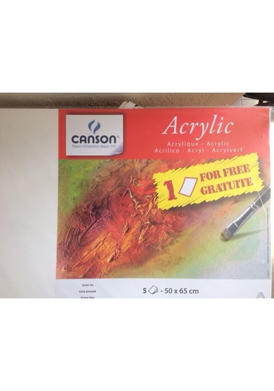Canson Akrilik Kağıdı Soguk Pres 400 G 50x65 CM 5'li Paket