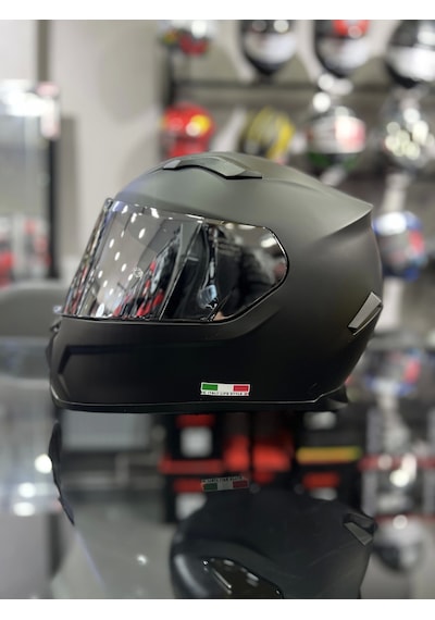 Sway 820 Ayna Vizörlü Kapalı Kask Mat Siyah