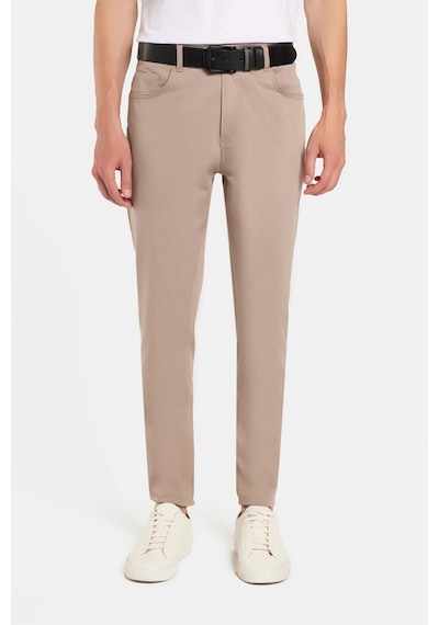 Tudors Erkek Regular Fit Rahat Kesim Mevsimlik Kanvas Taş Pantolon-34481 Taş