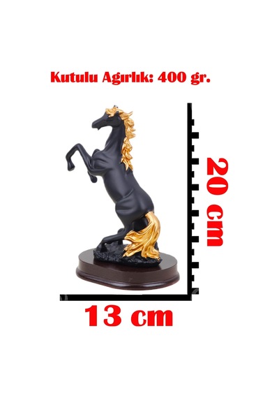 Lüks Modern Sanat Reçine At Biblo Heykel Ev Ofis Hediyesi Vitrin Konsol Süsü Dekoratif Obje 20 Cm.