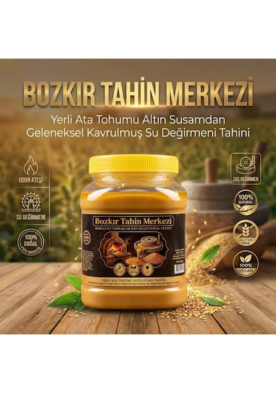 Bozkır Tahin Merkezi Yerli Ata Tohumu Altın Susam Doğal Tahini Kavrulmuş 930 G