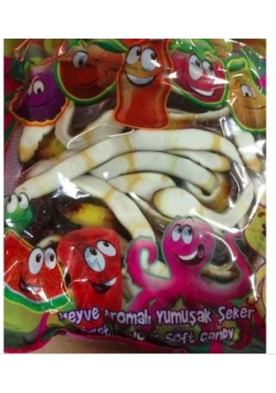 Bebeto Kobra Yılan Meyve Aromalı Yumuşak Şeker 1 KG
