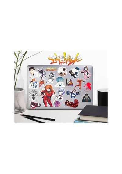 Neon Genesis Evangelion Sticker Telefon Laptop Notebook Tablet Defter Matara Stiker Etiket
