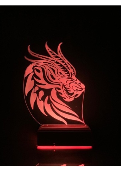 Özel Tasarım Fantastik Ejderha 3D Led Lamba