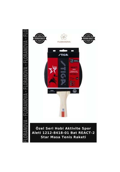Özel Seri Hobi Aktivite Spor Aleti 1212-8418-01 Bat React-2 Star Masa Tenis Raketi