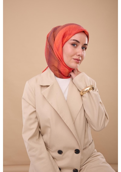 Silk Home Olinda İpek Eşarp 47005-16 Narçiçeği, Vizon, Mürdüm, Somon, Pudra, Taba