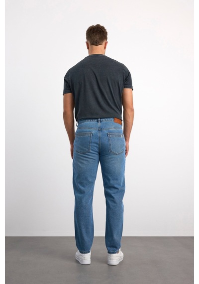 76082-70965 Erkek Tapered Fit Mıd Waıst Slim Leg Denim Pantolon 76082-70965 Buz Mavisi