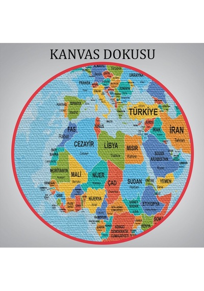 Es10 Muş İli ve İlçeler Haritası Dekoratif Kanvas Tablo 1426 (95 x 165)