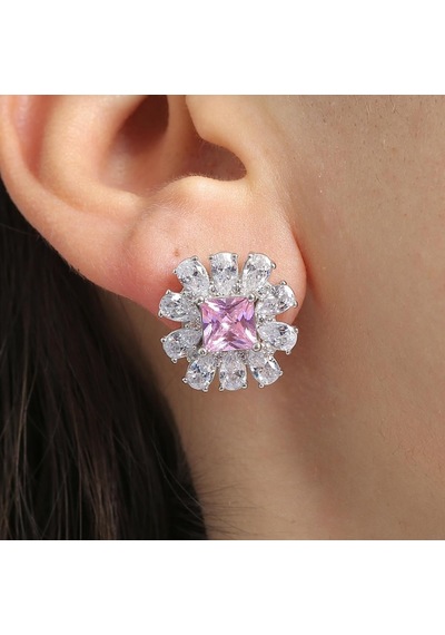 Effective Diamond Milano Rüyası Pink Taşlı Gümüş Küpe
