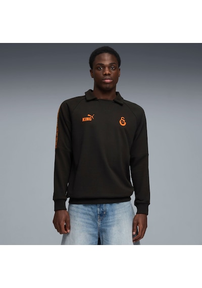 Puma Galatasaray Kıng Erkek Polo Yaka Sweatshırt 782936 05 Siyah
