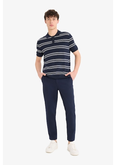 DeFacto Regular Fit Polo Yaka Çizgili Kısa Kollu Yumuşak Tuşeli Triko Tişört E2665AX25SPNV64 DeFacto Regular Fit Polo Yaka Çizgili Kısa Kollu Yumuşak Tuşeli Triko Tişört E2665AX25SPNV64