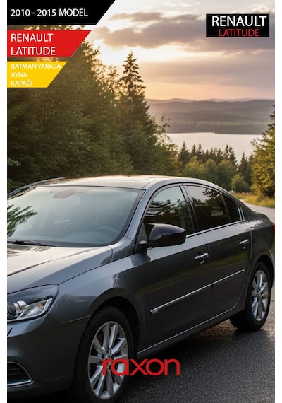 Renault Latıtude 2010-2015 Batman & Yarasa Ayna Kapağı Parlak Piano Black Sport