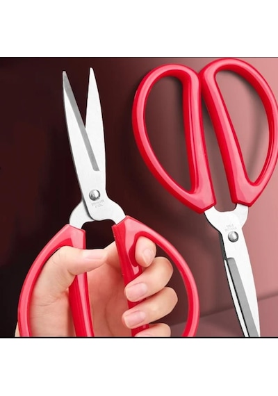 Dayanıklı Paslanmaz Çelik Ev Makası Sivri Uçlu Dikiş Ofis Makası Nakış Deri Kumaş Kağıt Terzi Makası
