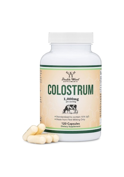 Double Wood Colostrum 120 Capsules 1,000mg Per Serving Bovi...