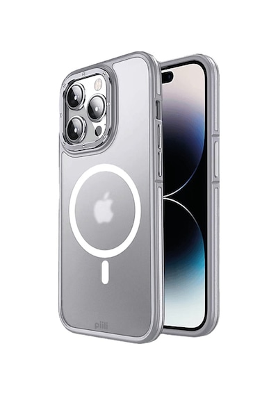 Pıılı Apple Uyumlu iPhone 15 Pro Strong Magsafe Telefon Kılıfı Gri Gri