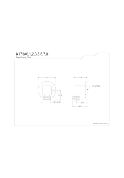 Kingston Brass K173a2 Tasarımcı Trimscape Duş Manzarası Duvara Monte Su Temini Dirsek, Cilalı Pirinç Altın