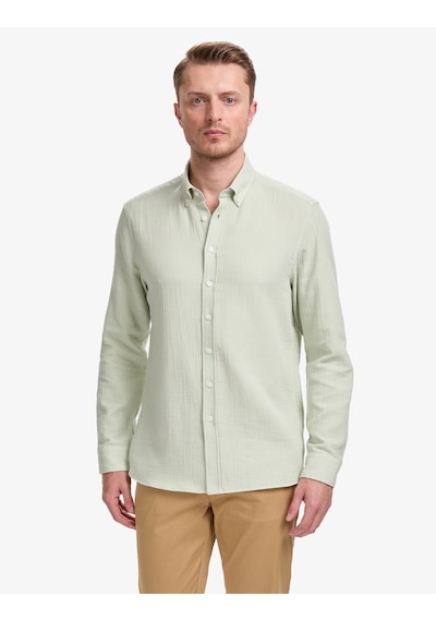Pierre Cardin Erkek Su Yeşili Gömlek Desenli 50325371-vr048 Yeşil