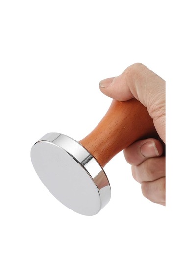 Çelik Ahşap 51 Mm Espresso Makinesi Tamperi Barista Ekipmanı Mt135 Ayarlanabilir Dimi Yok