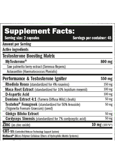 Amix Nutrition Mytotest V3 Test Booster Maca +Astaxanthin + Saw palmetto + rhodiola rosea + Testofen 90
