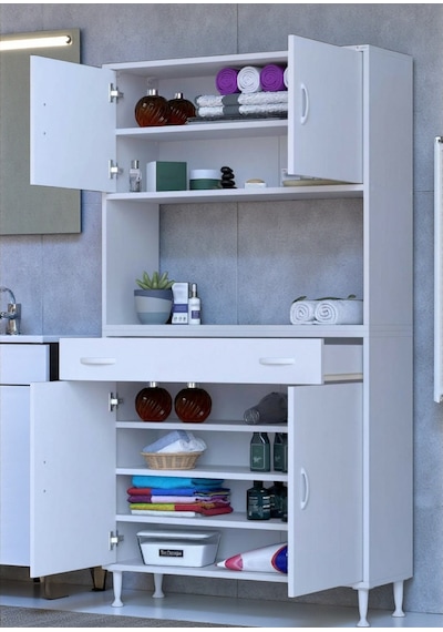 Eliusta Lora Beyaz Dolap 90 Cm Genişliği Ve 173 Cm Yüksekliği İle Dikey Depolama Ünitesi 90x173x32,5 Cm Beyaz Eliusta Lora Beyaz Dolap 90 Cm Genişliği Ve 173 Cm Yüksekliği İle Dikey Depolama Ünitesi 90x173x32,5 Cm Beyaz