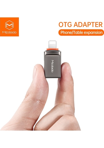 Mcdodo OT-8600 Usb To Lightning Dönüştürücü Soket- Gri﻿﻿
