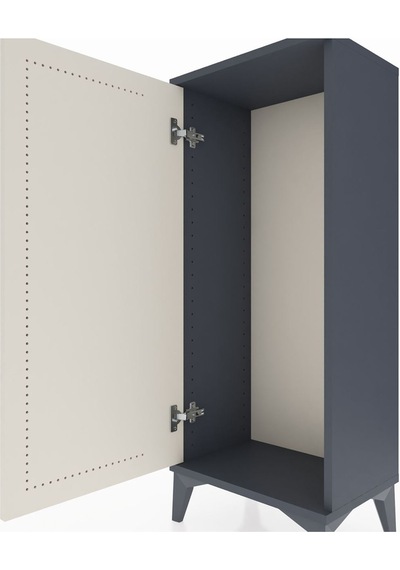 Arges Komodin Tek Kapaklı 44x30x106 Antrasit-aytaşı Antrasit