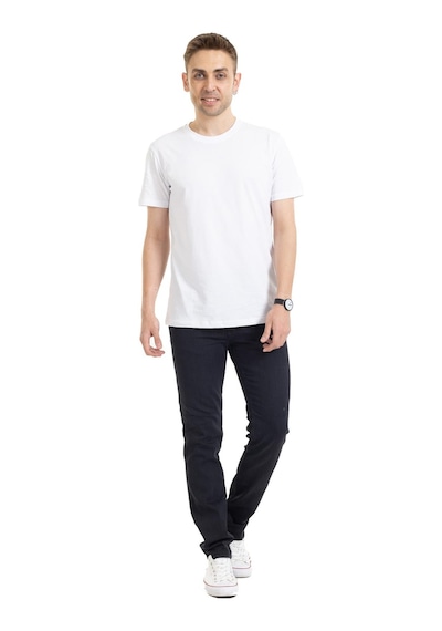 Erkek Yuvarlak Yaka %100 Pamuklu Yüksek Kalite Regular Kalıp Düz Basic T-shirt 212 - L Bordo