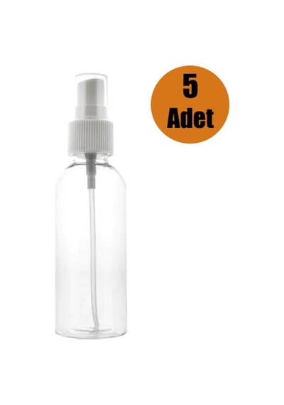 Güvenç Ambalaj 100 ml Sprey Kapaklı Dezenfektan ve Kolonya Boş Şişesi 5 Adet