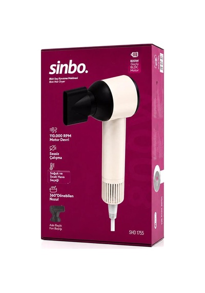 Lb Pembe Saç Kurutma Makinesi 110.000 Rpm Sessiz Çalışma - 3 Hız - Sıcaklık Ayar Shd-1755