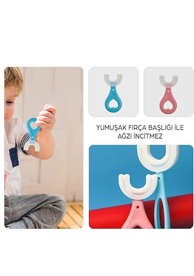 U Şekli Bebek Diş Fırçası Yeni Nesil Fırça Çok Renkli