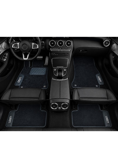 Oto Halı Paspas Seti Mercedes E Serisi W210 1996 2003 Uyumlu - Ecsiyahpaspas Kaymaz Taban
