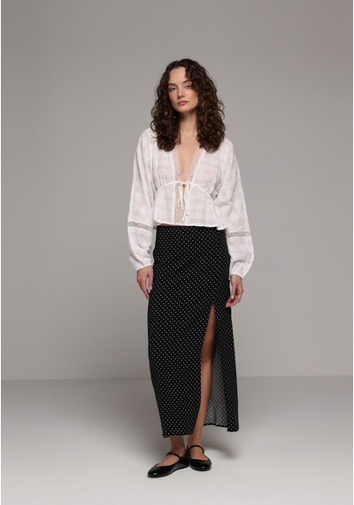 Colin's Colins Maxi Length Puantiyeli Fermuarlı Kadın Siyah Etek Cl1079944 Q1.v1 Blk