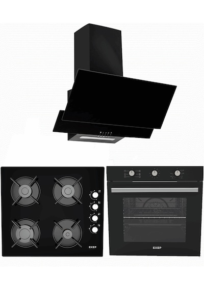 Exep Eco Line EF-240 - EO-320 - ED-401 Siyah Ankastre Set
