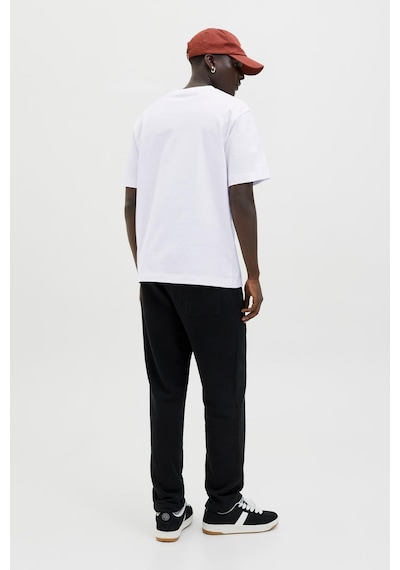 Jack & Jones Erkek Jornorrebro Emb Tee Ss Crew Neck Nakışlı Tişört Beyaz