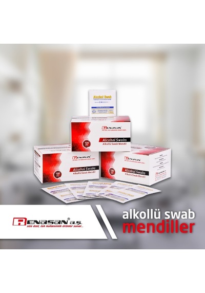 Alkollü Swab Mendil 100'Lü 10 Kutu 5x5cm