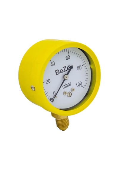 Beze Basınç Manometresi 0-100mbar 63mm 1/4bsp Krom