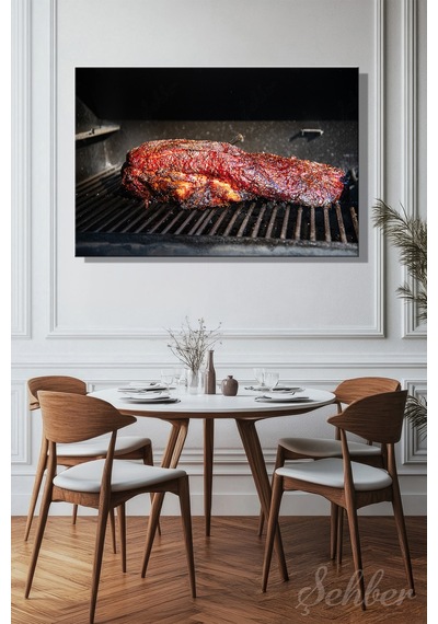 Aromatik Ve Gevrek Bir Dış Kabuğa Bark Sahip Dana Göğüs Eti Brisket Yatay Kanvas Tablo 3560