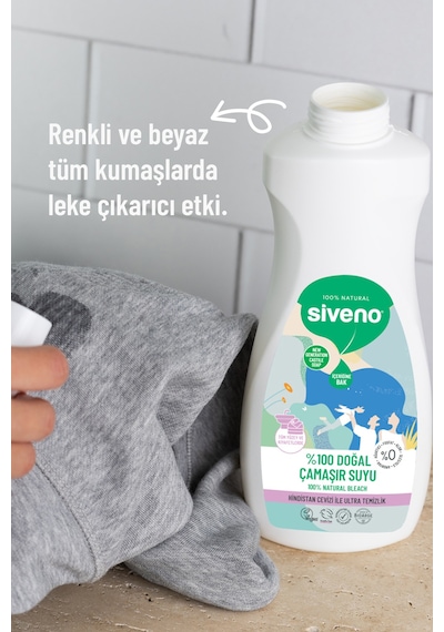 Siveno %100 Doğal Çamaşır Suyu Bitkisel Lavanta Çay Ağacı Tüm Yüzey ve Kumaşlarda 700 ML