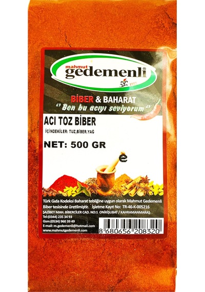 Mahmut Gedemenli Acı Toz Biber 500 G